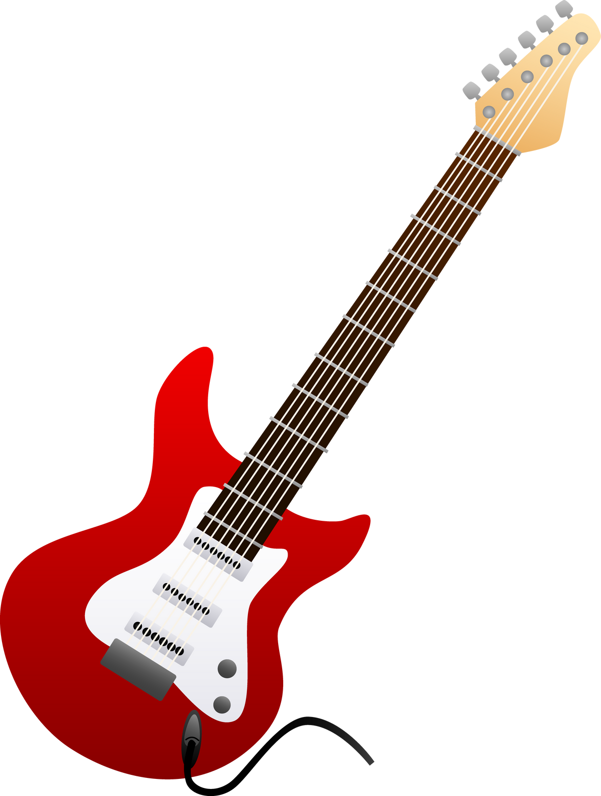 Red Electric Guitar Illustration